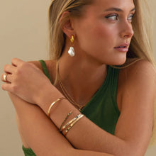 Load image into Gallery viewer, Isa - Bead and Crystal Chain Bracelet - Tourmaline