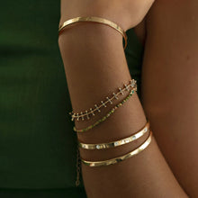 Load image into Gallery viewer, Isa - Bead and Crystal Chain Bracelet - Tourmaline