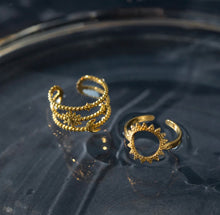 Load image into Gallery viewer, Camille - Moon and Stars Ring Stainless Steel