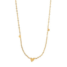 Load image into Gallery viewer, Sarah - 3 Small Hearts Necklace Stainless Steel