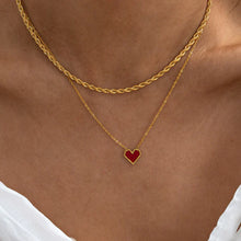Load image into Gallery viewer, Sarah - Red Heart Necklace Stainless Steel