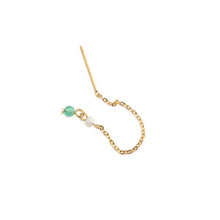 Load image into Gallery viewer, Adele Mint Bead Chain Earrings Stainless Steel