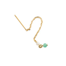 Load image into Gallery viewer, Adele Mint Bead Chain Earrings Stainless Steel