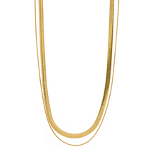 Load image into Gallery viewer, Ivy - Double Snake Chain Necklace Stainless Steel