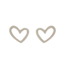 Load image into Gallery viewer, Sarah - Heart Outline Stud Earring Stainless Steel