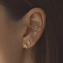 Load image into Gallery viewer, Alix - Crystal Leaf Stud Earrings Stainless Steel