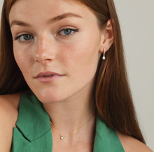 Load image into Gallery viewer, Eliza - Droplet Crystal Hoop Earrings