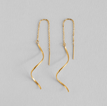Load image into Gallery viewer, Tina - Swirly Shape Chain Earrings - Stainless Steel