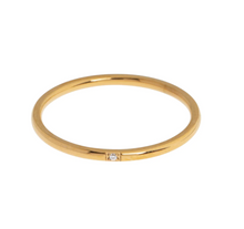 Load image into Gallery viewer, Evi - Petite Crystal Ring Stainless Steel
