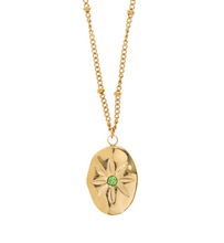 Load image into Gallery viewer, Delilah - Necklace with Gold Brick Crystal Pendant Stainless Steel