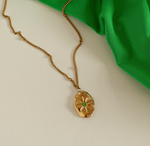 Load image into Gallery viewer, Delilah - Necklace with Gold Brick Crystal Pendant Stainless Steel