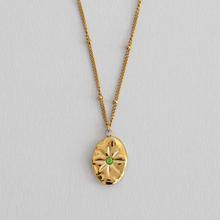 Load image into Gallery viewer, Delilah - Necklace with Gold Brick Crystal Pendant Stainless Steel