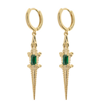 Load image into Gallery viewer, Kiia - Crocodile Hoop Earrings