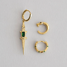 Load image into Gallery viewer, Kiia - Crocodile Hoop Earrings
