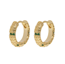Load image into Gallery viewer, Kiia - Snake Hoop Earrings