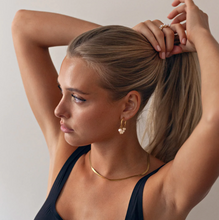 Load image into Gallery viewer, Estelle - Pearl Hoop Earrings