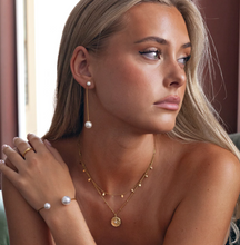 Load image into Gallery viewer, Estelle - Pearl Chain Earrings Stainless Steel