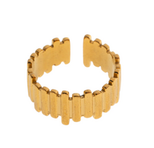 Load image into Gallery viewer, Cleo - Sculpture Wide Adjustable Ring Stainless Steel