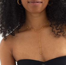 Load image into Gallery viewer, Klara - Lariat Necklace with Gold Dots Stainless Steel