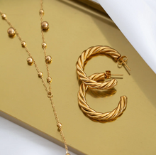 Load image into Gallery viewer, Klara - Lariat Necklace with Gold Dots Stainless Steel