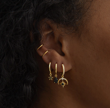 Load image into Gallery viewer, Elvira - Crystal Star Hoop Earrings