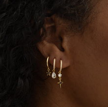 Load image into Gallery viewer, Elvira - Crystal Star Statement Hoop Earrings