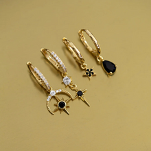 Load image into Gallery viewer, Elvira - Crystal Star Statement Hoop Earrings