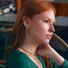 Load image into Gallery viewer, Eliza - Moon Crystal Hoop Earrings