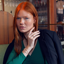 Load image into Gallery viewer, Angelica - Double Lined Crystal Pavé Ring Stainless Steel