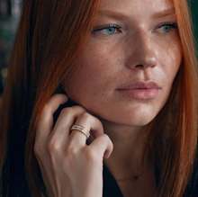 Load image into Gallery viewer, Angelica - Double Lined Crystal Pavé Ring Stainless Steel