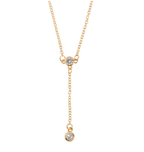 Load image into Gallery viewer, Nina - Crystal Lariat Necklace