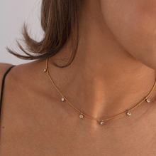 Load image into Gallery viewer, Anae - Crystal Chain Necklace Stainless Steel