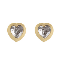 Load image into Gallery viewer, Gaya - Crystal Heart Stud Earrings