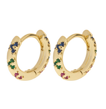 Load image into Gallery viewer, Laia - Blue and Green Crystal Huggie