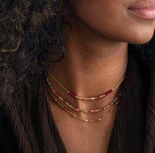 Load image into Gallery viewer, Felicia - Colorful Glass Bead Necklace