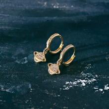 Load image into Gallery viewer, Zane Crystal Planet Hoop Earrings