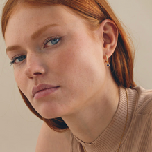 Load image into Gallery viewer, Dina Purple Crystal Hoop Earrings