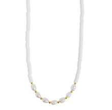 Load image into Gallery viewer, Zora Pearl White Bead Necklace