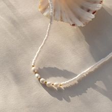 Load image into Gallery viewer, Zora Pearl White Bead Necklace