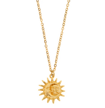 Load image into Gallery viewer, Azina Sun and Moon Necklace Stainless Steel