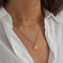 Load image into Gallery viewer, Azina Sun and Moon Necklace Stainless Steel