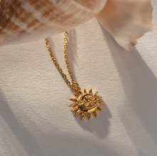 Load image into Gallery viewer, Azina Sun and Moon Necklace Stainless Steel