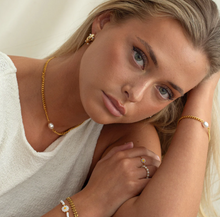 Load image into Gallery viewer, Estelle Pearl Chain Necklace Stainless Steel