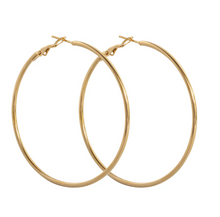 Load image into Gallery viewer, Jo Large Hoop Earrings 55 mm Stainless Steel