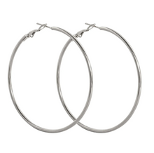 Load image into Gallery viewer, Jo Large Hoop Earrings 55 mm Stainless Steel