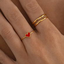 Load image into Gallery viewer, Sarah Red Heart Ring Stainless Steel