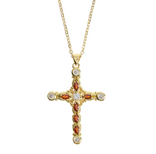 Load image into Gallery viewer, Azura Crystal Cross Necklace