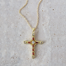 Load image into Gallery viewer, Azura Crystal Cross Necklace