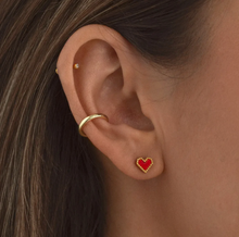 Load image into Gallery viewer, Sarah Red Heart Stud Earrings Stainless Steel