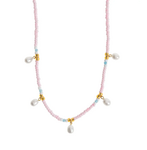 Load image into Gallery viewer, Fanny Pearl and Colorful Bead Summer Necklace